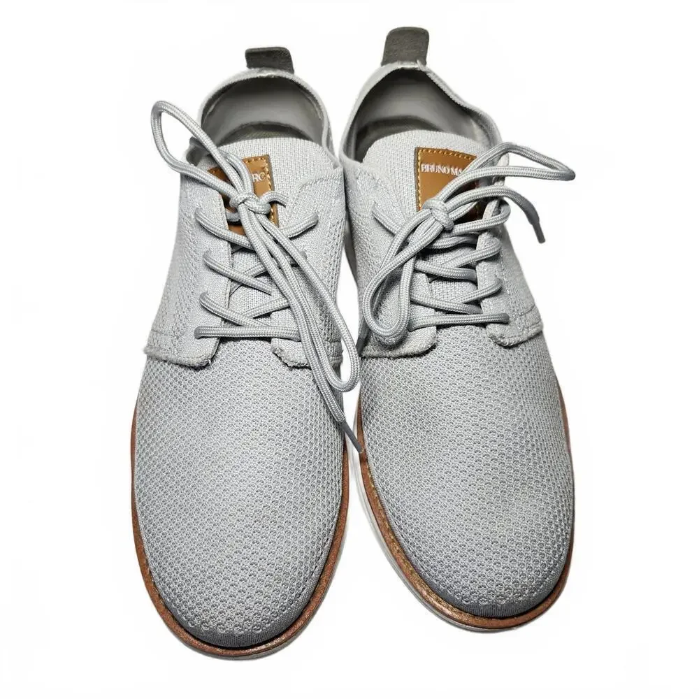 Bruno Marc Men's Grand-01 Grey Knit Oxfords Size 9